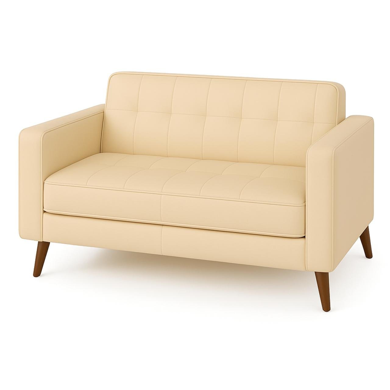 oltrona para Escritório ROMA 03 Lugar – Corino – Cor AREIA – 60063