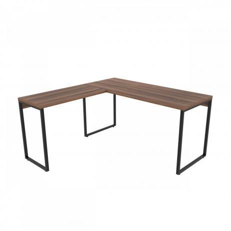 Mesa de Escritório em L Estilo Rústica – MT-08